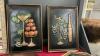 SMALL MIRROR, COPPER PICTURES, HORSE COLLECTOR PLATE & PLATE FRAMES - 2