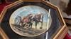 SMALL MIRROR, COPPER PICTURES, HORSE COLLECTOR PLATE & PLATE FRAMES - 3