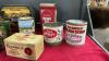 COLLECTION OF TINS - SMALL ROGERS SYRUP, HONEY, RIDGWAYS TEA ETC - 2