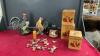 ROOSTER COLLECTION - (2) CERAMIC, RESIN ORNAMENTS, SCENTSY BURNER, WOODEN CANISTERS