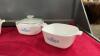 (5) BLUE CORNFLOWER CORNINGWARE CASSEROLES - 3