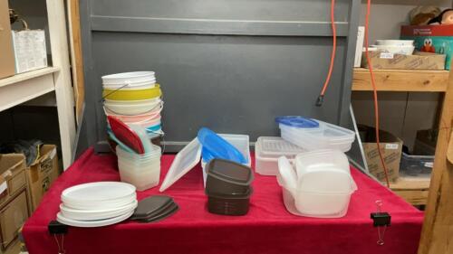 PLASTIC STORAGE CONTAINERS & ICE CREAM BUCKETS
