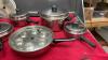 &ldquo;QUEEN&rdquo; STAINLESS COOKWARE & (2) ENAMEL ROASTERS - 2