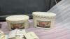 VARIETY OF SHELLS, CANDLE HOLDERS, ALARM CLOCK, SMALL OVAL TIN CONTAINERS - 4