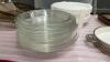 ASSORTE BAKEWARE - GLASS CAKE PANS, PASTRY MAT, PIE SPACE SAVER, - 2