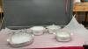 (4) BLUE CORNFLOWER CASSEROLES & A TRIVET