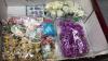 (2) BOXES WITH CRAFTING ITEMS- FLOWERS, CUT OUTS, STENCILS, LETTERS - 5