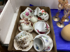 2-BOXES. TEACUPS + SAUCERS. GLASSES - 2