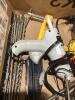 SHOP BOX OF MISCELLANEOUS W/ DRILL BITS, WRENCHES, HAMMERS, HANDSAW, PILERS & MISCELLANEOUS - 6