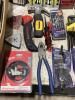 SHOP BOX OF MISCELLANEOUS W/ DRILL BITS, WRENCHES, HAMMERS, HANDSAW, PILERS & MISCELLANEOUS - 7