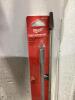 SHOP BOX OF MISCELLANEOUS W/ DRILL BITS, WRENCHES, HAMMERS, HANDSAW, PILERS & MISCELLANEOUS - 12