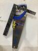 SHOP BOX OF MISCELLANEOUS W/ DRILL BITS, WRENCHES, HAMMERS, HANDSAW, PILERS & MISCELLANEOUS - 15
