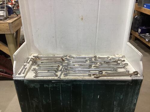 SHOP FLAT OF ASSORTED WRENCHES - SAE & METRIC