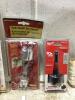 SHOP BOX OF MISCELLANEOUS W/ SIOUX DRILL, SPYDER GROUT-OUT, SHOWER VALVE AOCKET SET & RYOBI DRYWALL REPAIR KIT - 7