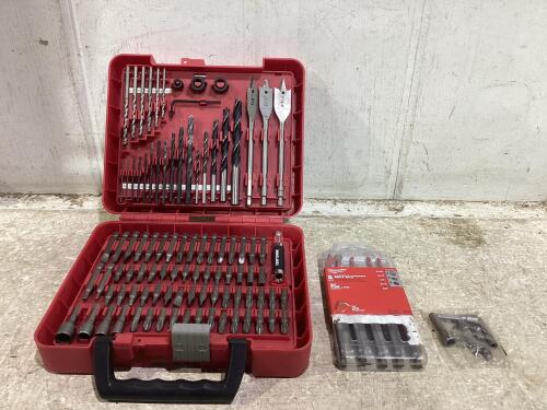 CRAFTSMAN ASSORTED BITS SET & MILWAWKEE 5PCS CARBIDE HAMMER DRILL BITS