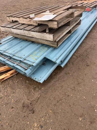 Stack of used metal sheeting
