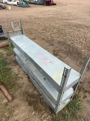 Set of steel shelves