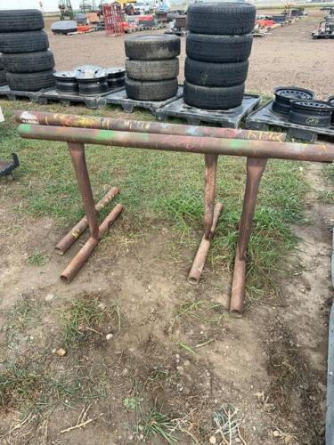 Two steel pipe stands