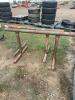 Two steel pipe stands