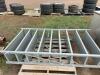 Set of steel upright shelves