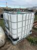 Poly tank in steel crib