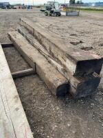 Stack of creosote timber