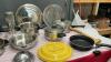 BOX OF STAINLESS PANS, &ldquo;LIFETIME&rdquo; ELECTRIC FRYPAN, SLAP CHOP SPLATTER SHIELD ETC - 3