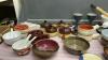 FONDUE SET, FRENCH ONION & ESCARGOT BOWLS, POTTERY BOWLS, CREAM/SUGAR SET & GOBLETS - 4