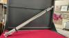 (2) CURTAIN ROD W/ GLASS FINNIALS AND A CAFE ROD