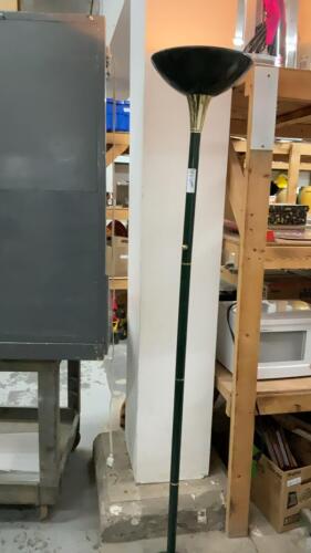 FOREST GREEN FLOOR LAMP W/ METAL SHADE