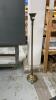 ANTIQUE FLOOR LAMP - BRASS & GLASS