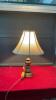 BRASS TABLE LAMP W/ SHADE - 3