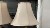 PAIR OF BLACK & CHROME TABLE LAMPS W/ SHADES - 3