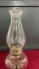 CLEAR GLASS KEROSENE LAMP - 3