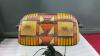 BANKERS LAMP W/ STAINED GLASS LIKE SHADE - 2
