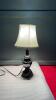 SMALL TABLE LAMP - RESIN BASE W/ SHADE - 3