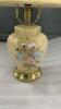 SMALL TABLE LAMP - GLASS BASE W/ SHADE - 2