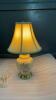 SMALL TABLE LAMP - GLASS BASE W/ SHADE - 3