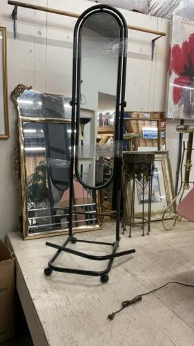 FREE STANDING MIRROR - ON CASTORS