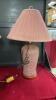 PAIR OF PINK TABLE LAMPS - 2