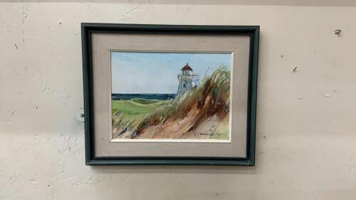 SMALL OIL PAINTING OF LIGHTHOUSE BY MARGARET FRIZZELL