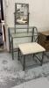METAL & GLASS VANITY W/ BENCH