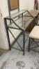 METAL & GLASS VANITY W/ BENCH - 2