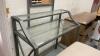 METAL & GLASS VANITY W/ BENCH - 4