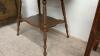ANTIQUE SQAURE TABLE W/ UNDERSHELF - 3