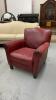 DEEP RED LEATHER CHAIR