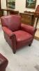 DEEP RED LEATHER CHAIR - 2