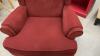 BURGUNDY BIRCHWOOD WING BACK CHAIR - 2
