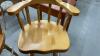 (2) BAR HEIGHT WOODEN SWIVEL STOOLS - 4