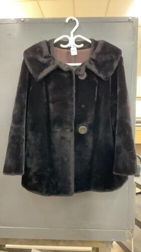 SHORT BLACK NORSEAL FAUX FUR COAT